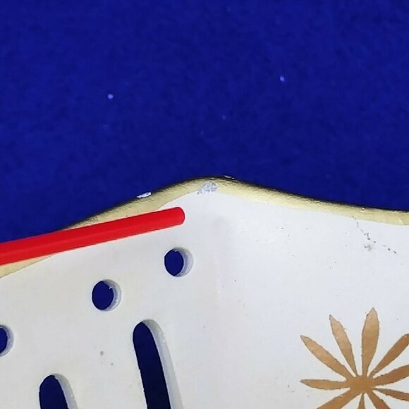 Hand Painted Ceramic Plates Pears Cherries Motif Square Lattice Design 2-Pc Set - Picture 8 of 9